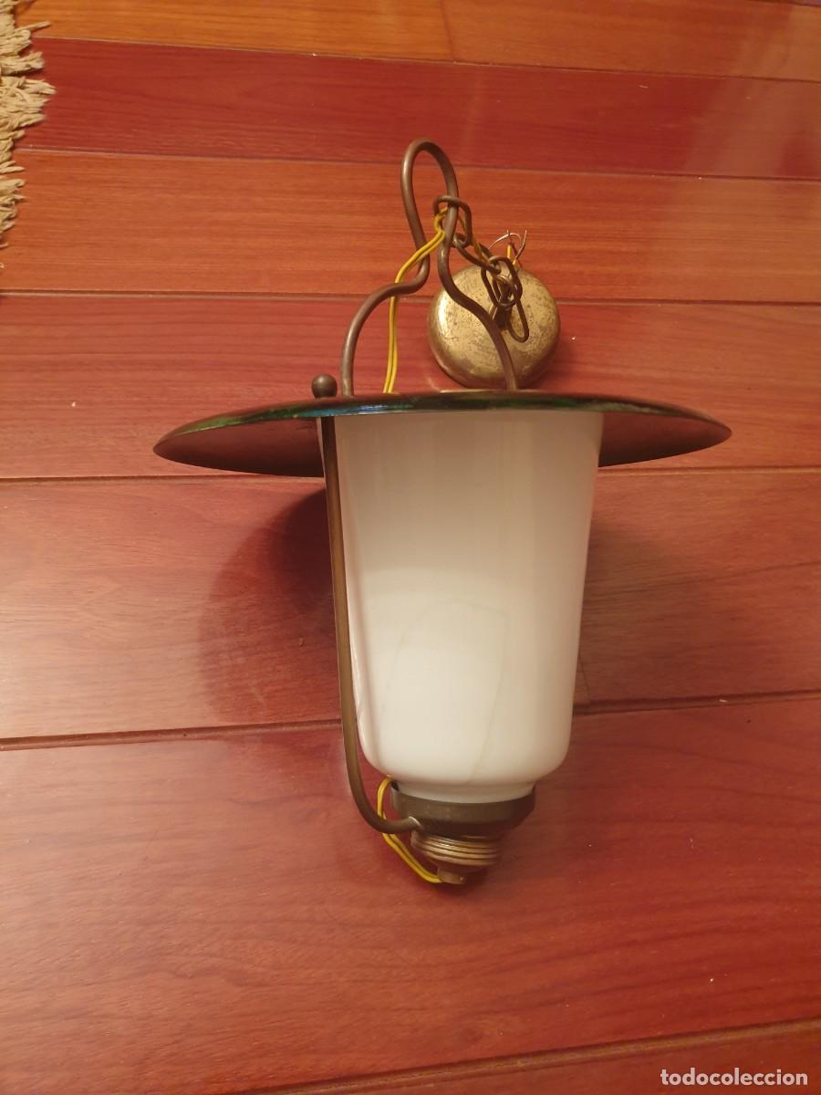 Antig&uuml;edades: LAMPARA DE BARCO TIPO PLATILLO OPAL OPALINA 24 cms di&aacute;metro 50 cms de largo - Foto 9
