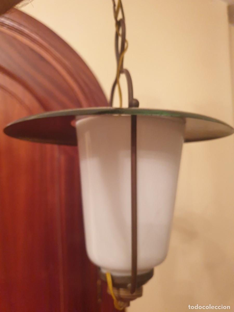 Antig&uuml;edades: LAMPARA DE BARCO TIPO PLATILLO OPAL OPALINA 24 cms di&aacute;metro 50 cms de largo - Foto 10