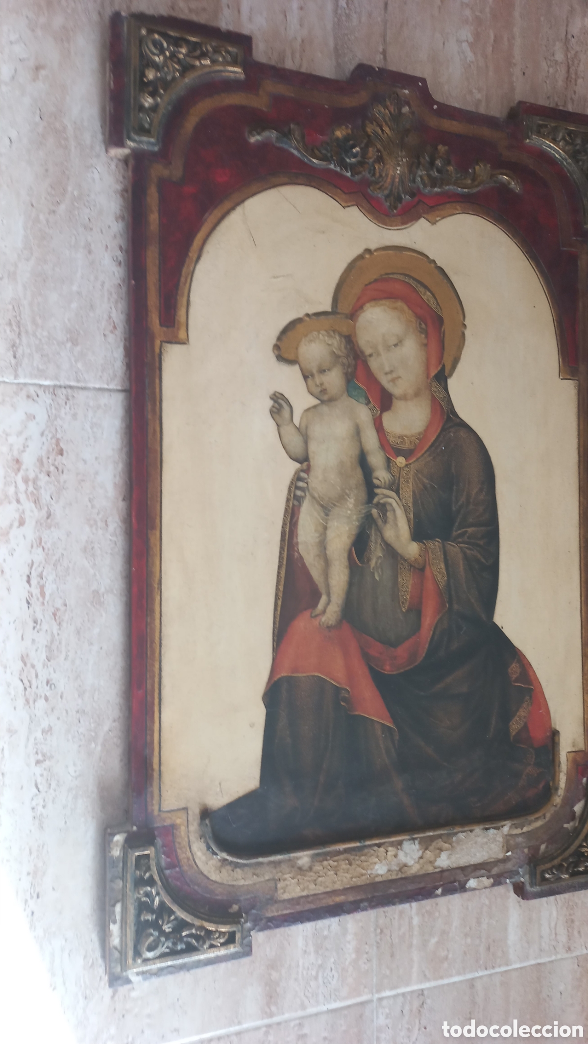 Antig&uuml;edades: Icono antiguo de madera - Foto 3