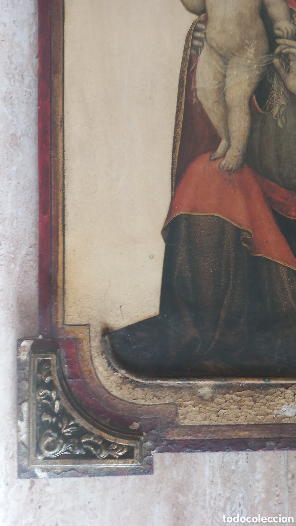 Antig&uuml;edades: Icono antiguo de madera - Foto 4