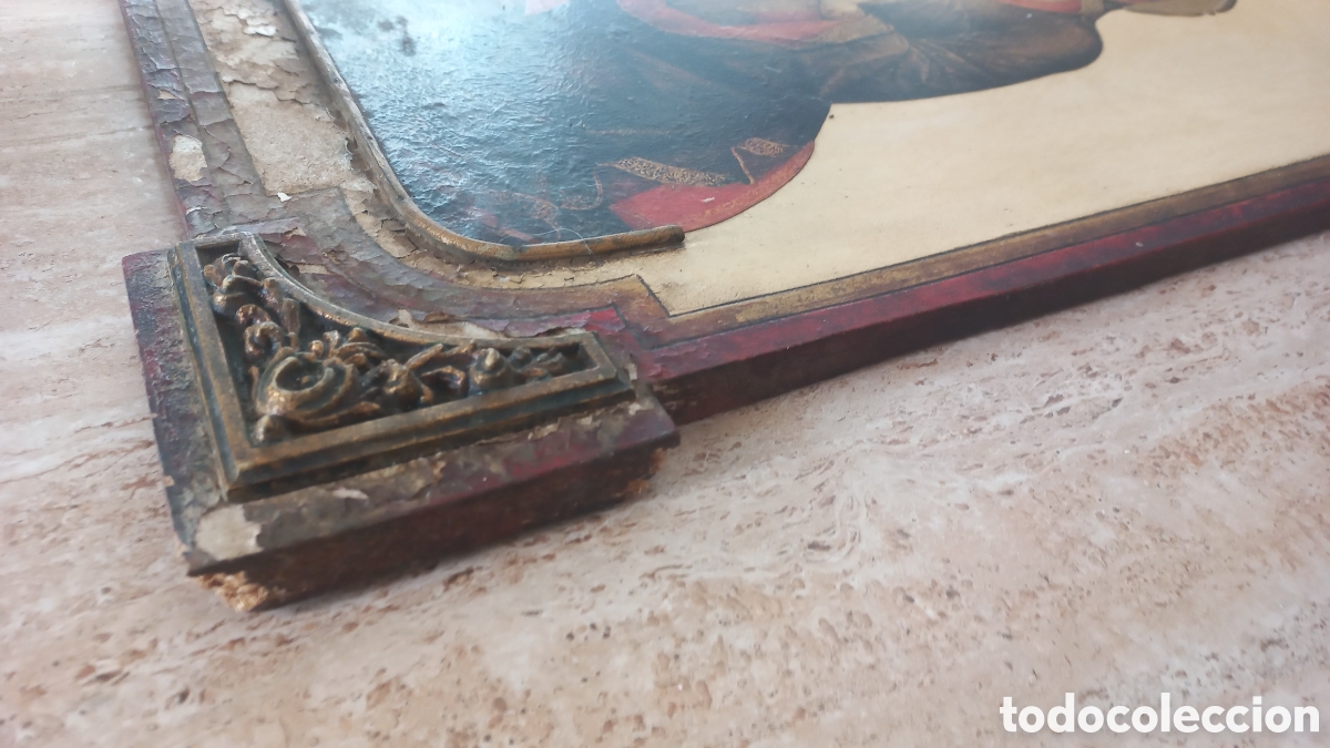 Antig&uuml;edades: Icono antiguo de madera - Foto 8