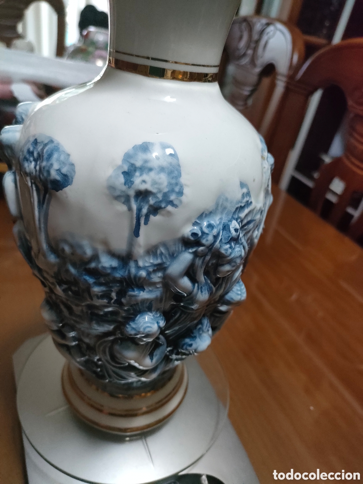 Antig&uuml;edades: Jarr&oacute;n capodimonte a&ntilde;os 80 - Foto 2