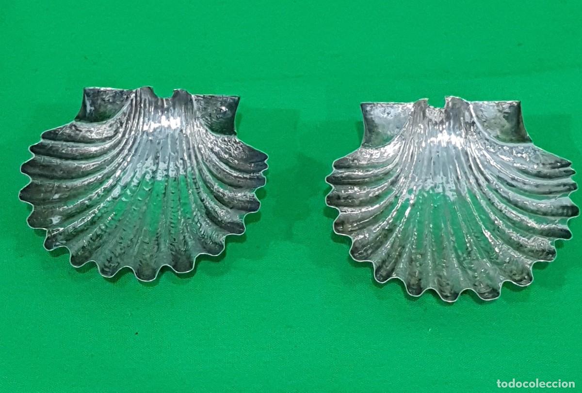 Antig&uuml;edades: Conchas vieiras de plata - Foto 1