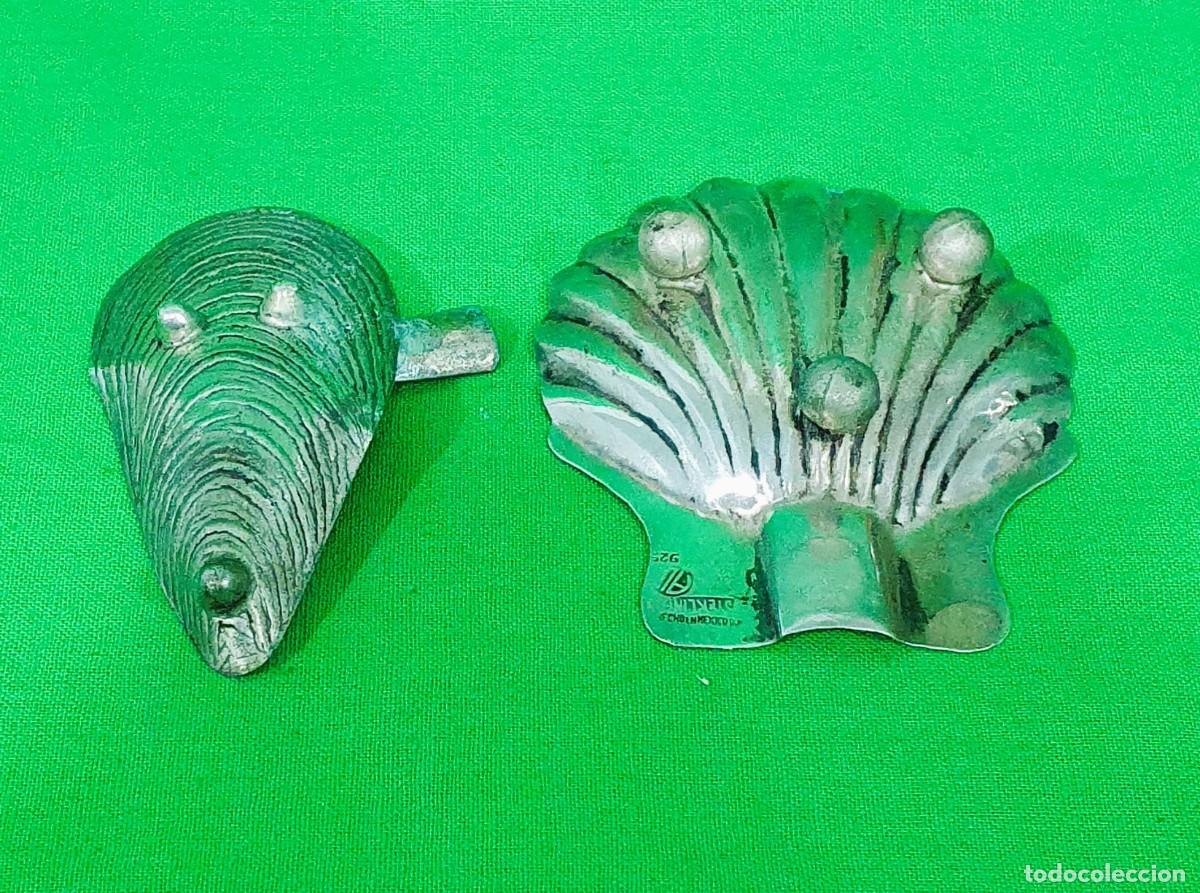 Antig&uuml;edades: pareja de ceniceros de plata - Foto 2