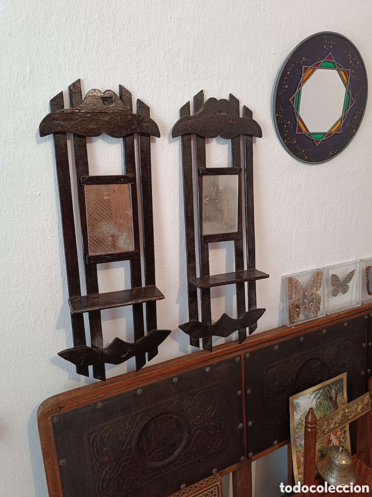 Antig&uuml;edades: Pareja repisas madera - Foto 2