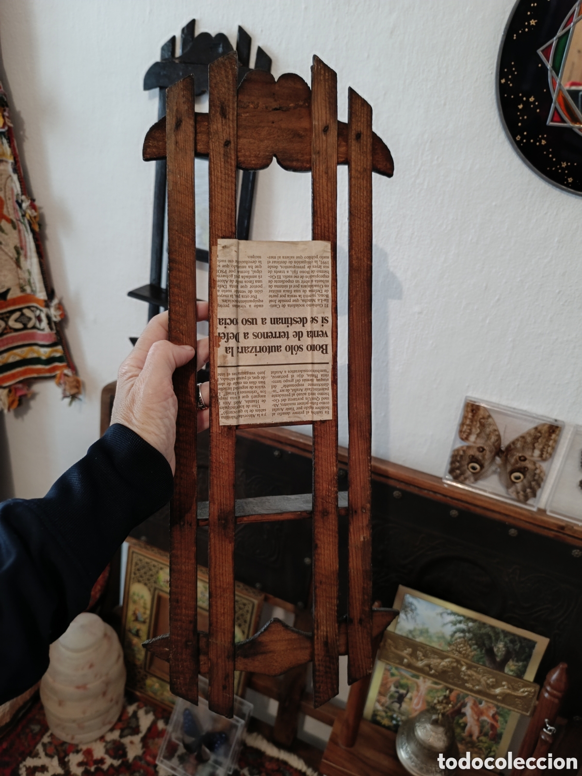 Antig&uuml;edades: Pareja repisas madera - Foto 4