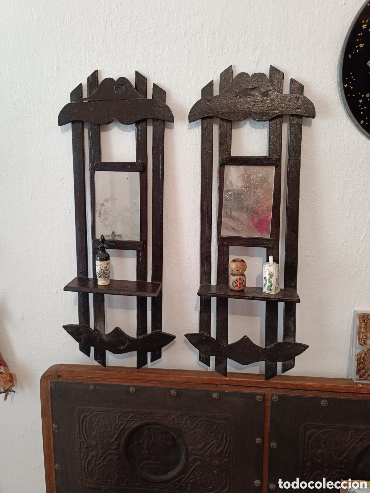 Antig&uuml;edades: Pareja repisas madera - Foto 1