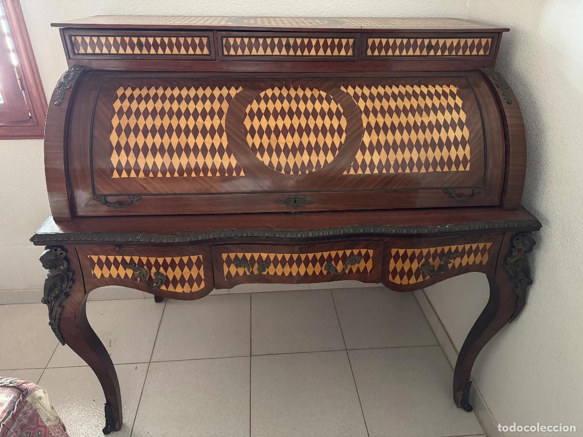 Antig&uuml;edades: Secretier / Escritorio con marqueter&iacute;a - Foto 1