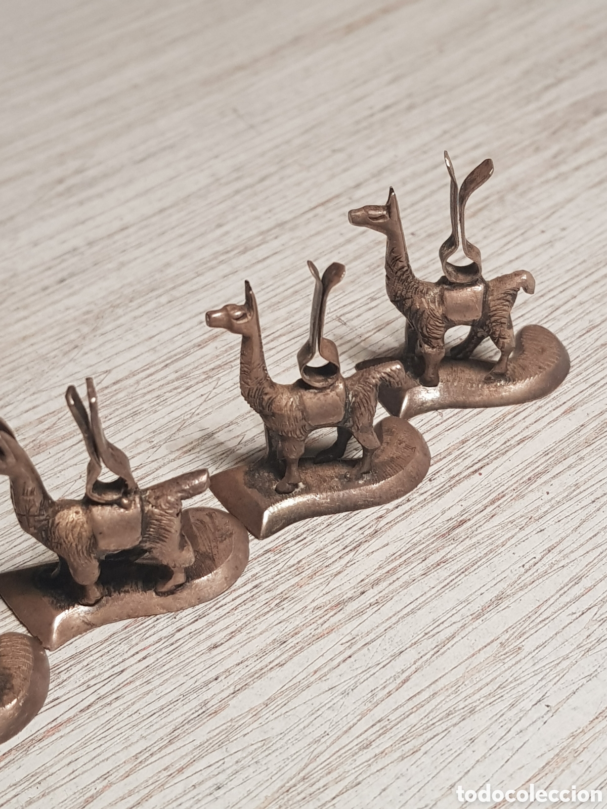Antig&uuml;edades: Conjunto de 7 llamas de plata 925 Per&uacute; - Foto 8