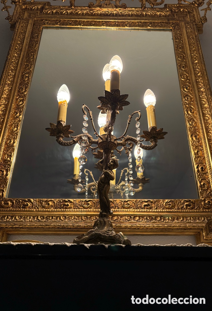 Antig&uuml;edades: L&Aacute;MPARA DE MESA ANTIGUA - Foto 1