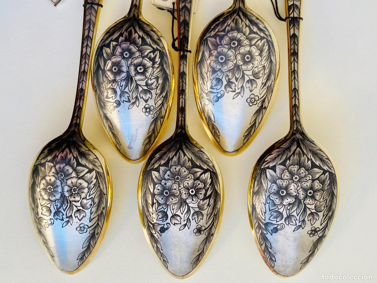 Antig&uuml;edades: Cucharas de plata 875 (Rusia, URSS) - Foto 4