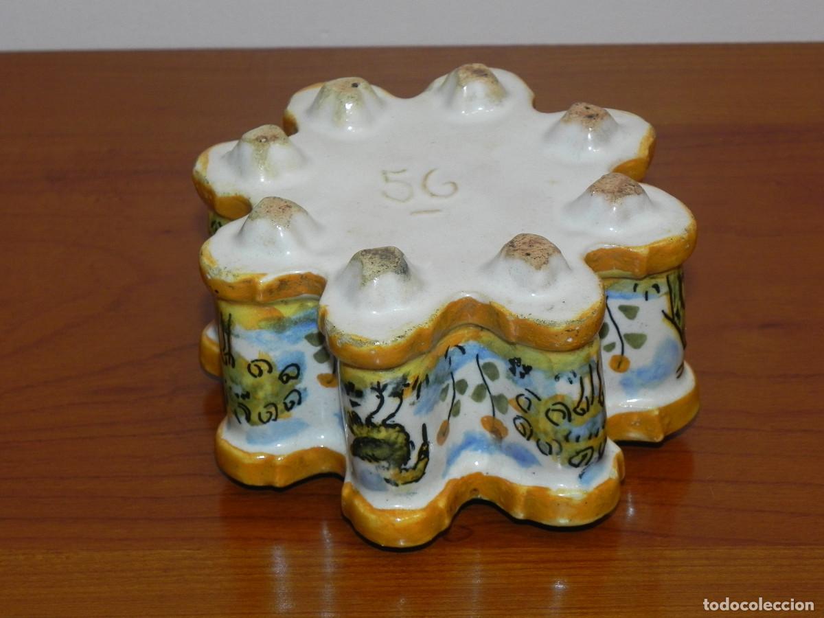 Antig&uuml;edades: ** TINTERO EN CERAMICA POLICROMADA DE TALAVERA ** - Foto 8