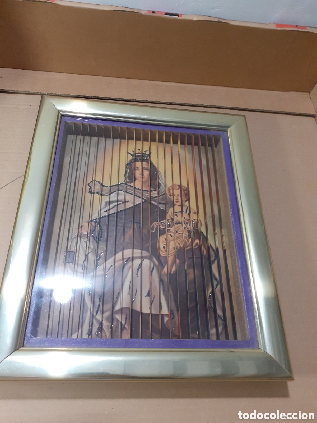 Antig&uuml;edades: Cuadro religioso tridimensional. - Foto 1