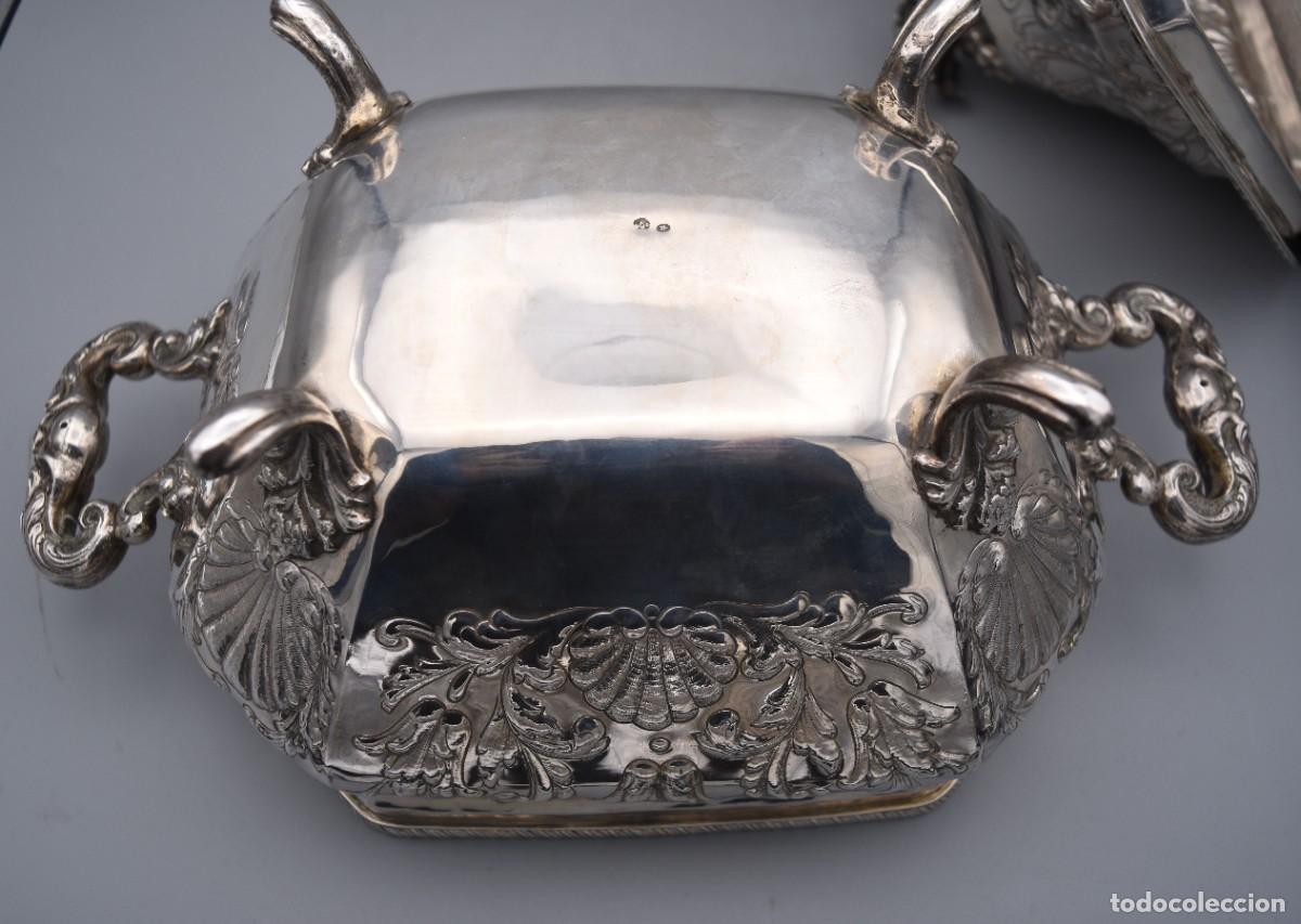 Antig&uuml;edades: Sopera de plata de buen tama&ntilde;o - Foto 14