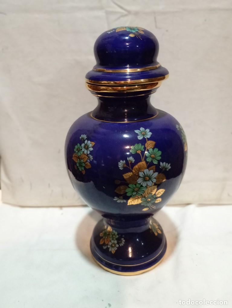 Antig&uuml;edades: jarron de ceramica azul - Foto 1