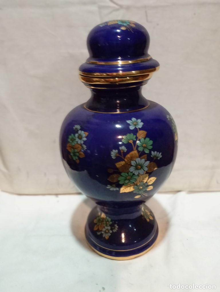 Antig&uuml;edades: jarron de ceramica azul - Foto 2