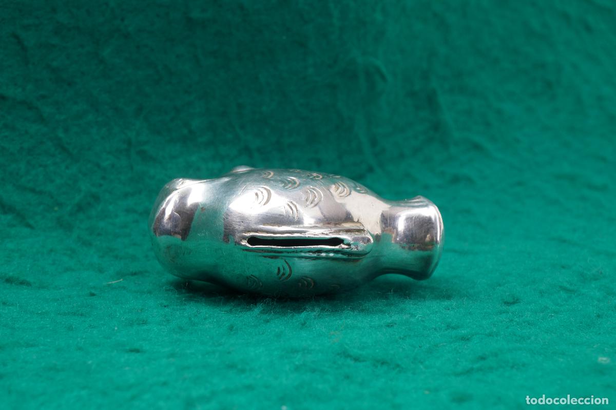 Antig&uuml;edades: Sonajero de plata en forma de pez - Foto 4