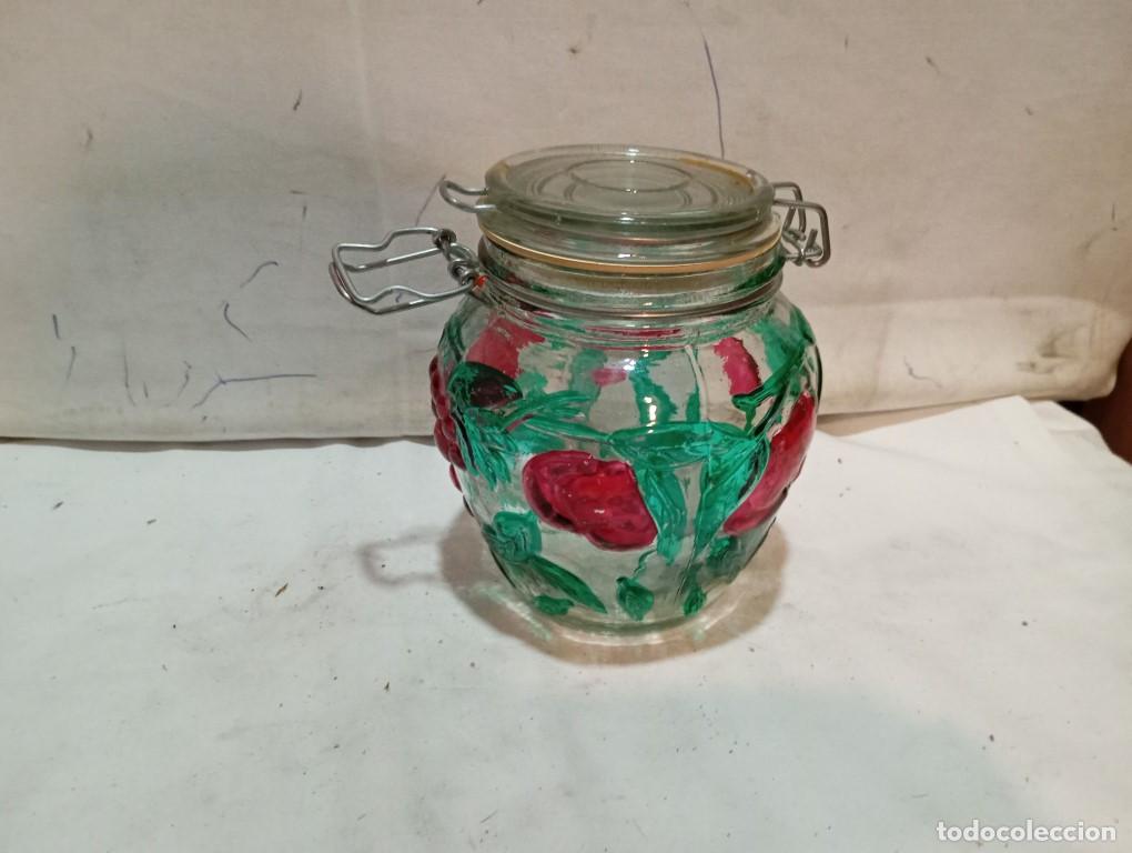 Antig&uuml;edades: tarro de crital colores - Foto 1