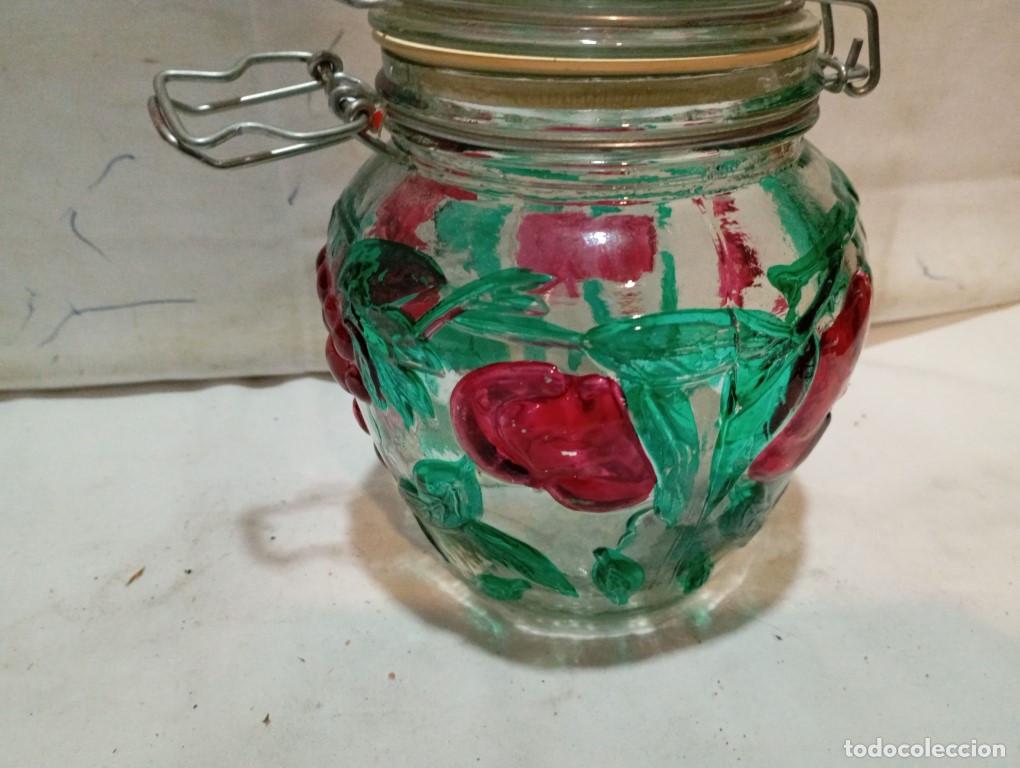Antig&uuml;edades: tarro de crital colores - Foto 2