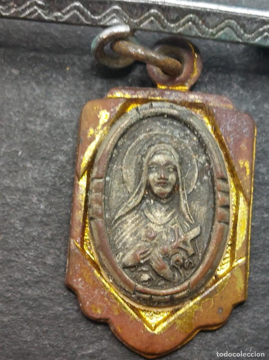 Antig&uuml;edades: COLGANTE MEDALLA RELIGIOSA - Foto 2