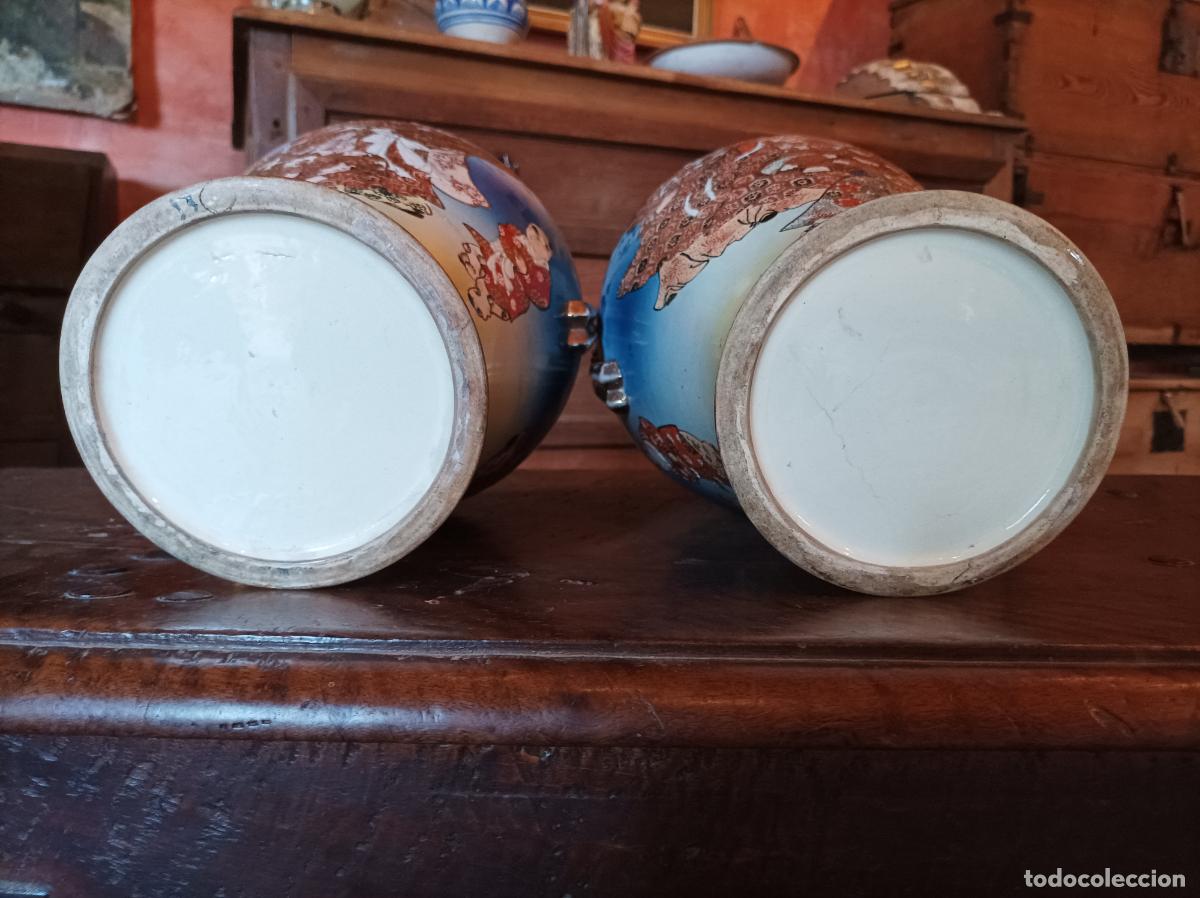 Antig&uuml;edades: Pareja de Jarrones Satsuma - Foto 2