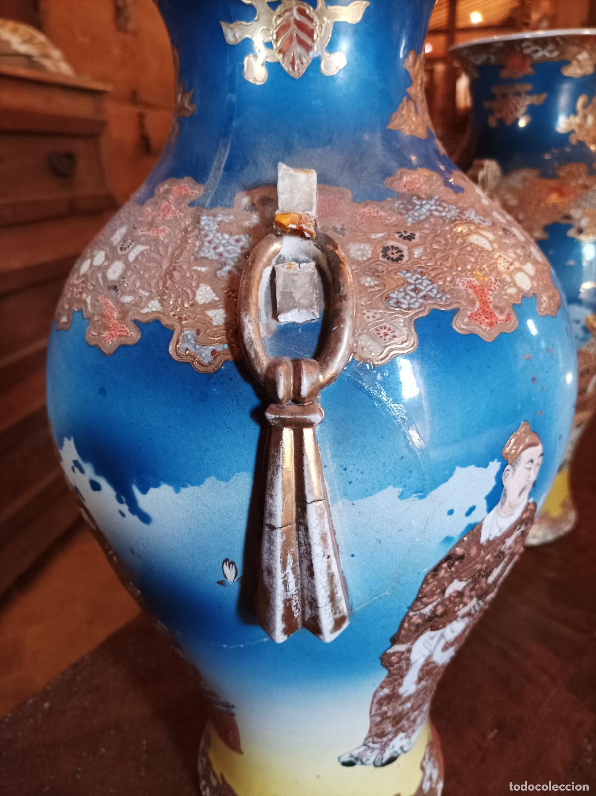 Antig&uuml;edades: Pareja de Jarrones Satsuma - Foto 12