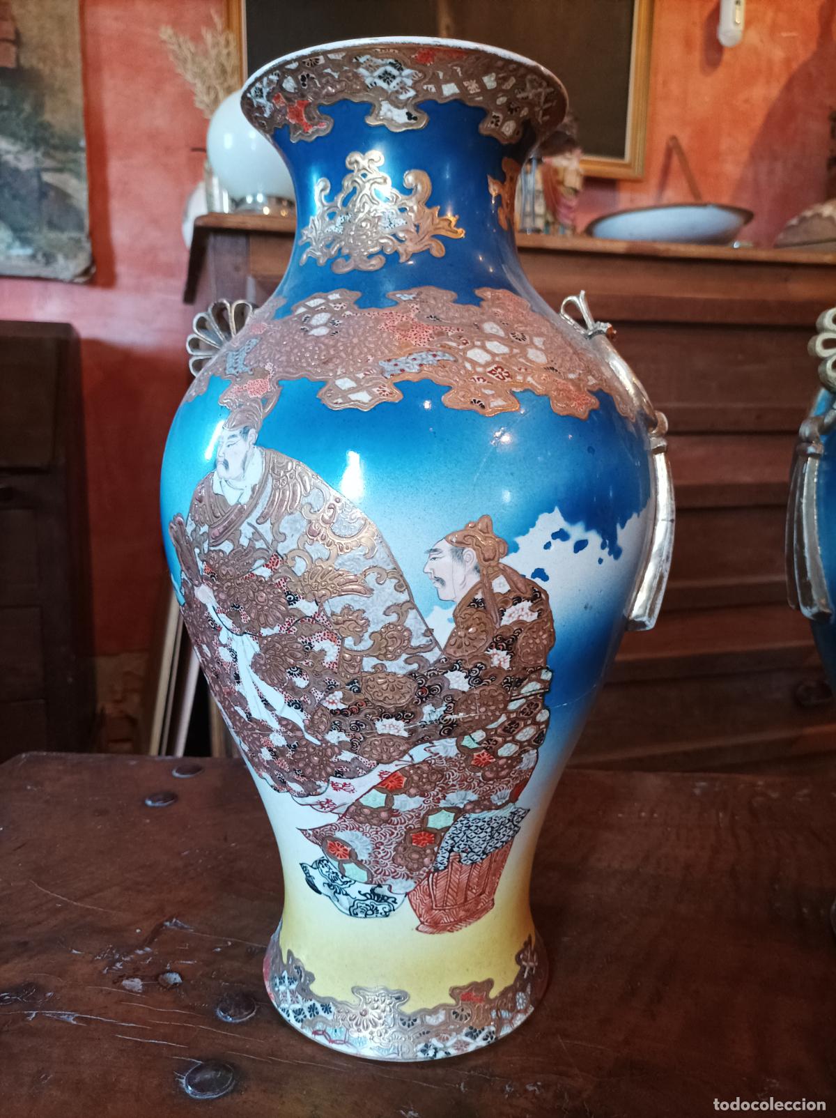Antig&uuml;edades: Pareja de Jarrones Satsuma - Foto 17