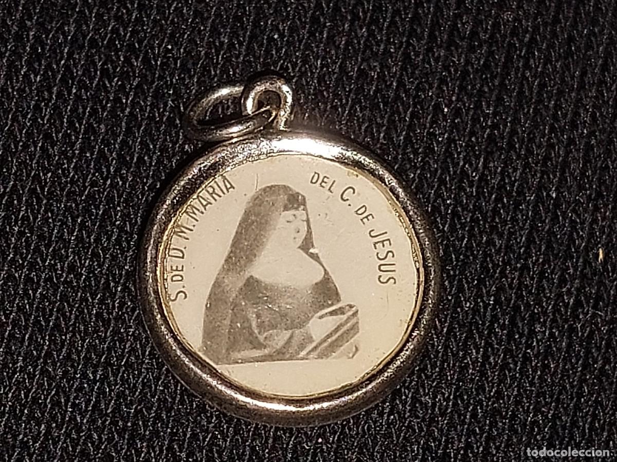 Antig&uuml;edades: ANTIGUA MEDALLA RELIQUIA RELICARIO SIERVA DE DIOS MARIA DEL CORAZON DE JESUS EX-INDUMENTIS A&Ntilde;OS 40