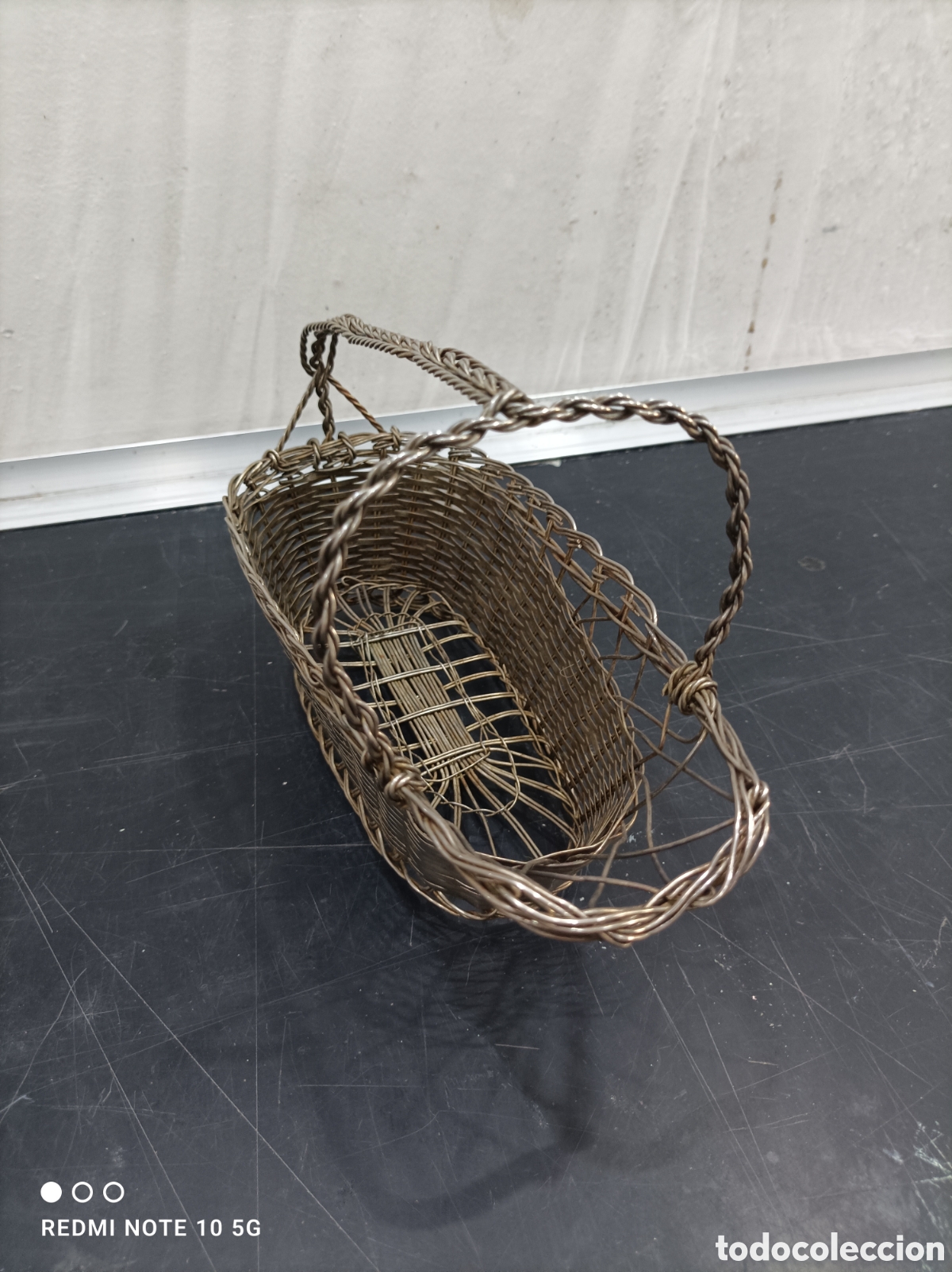 Antig&uuml;edades: Cesta para botella de vino - Foto 2