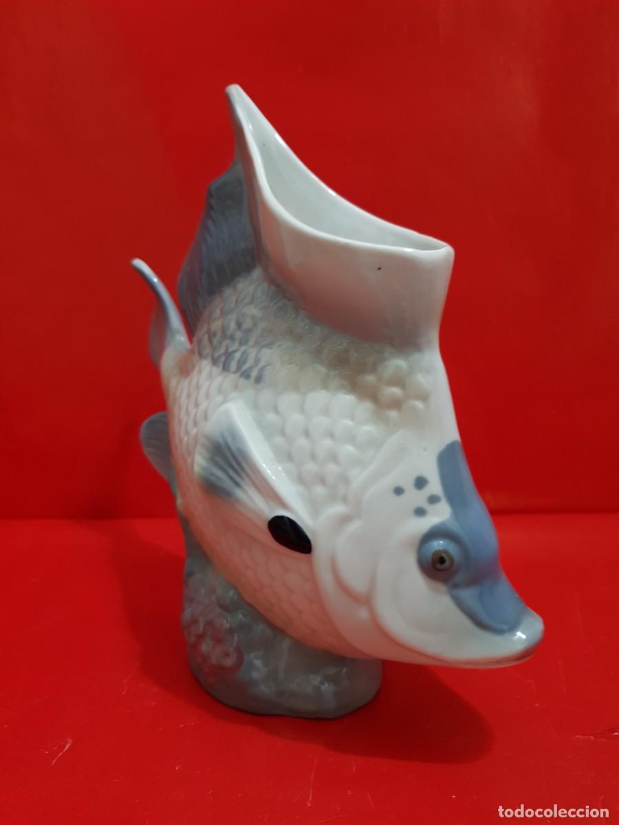 Antig&uuml;edades: JARRON-FLORERO PEZ ANTIGUO - Foto 3