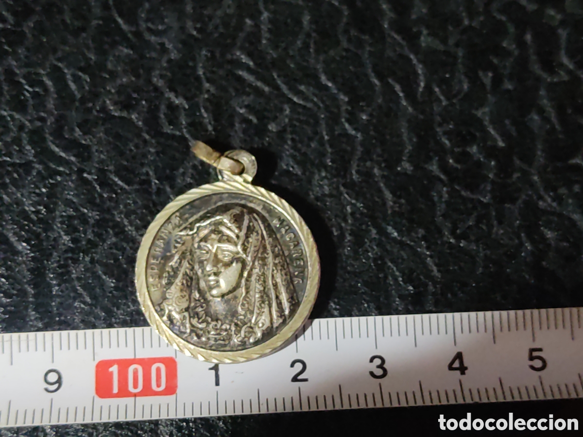 Antig&uuml;edades: Medalla Cristo del gran poder y la virgen de la Macarena. - Foto 2