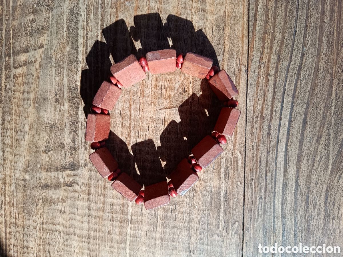 Antig&uuml;edades: PULSERA DE MADERA RELIGIOSA - Foto 3