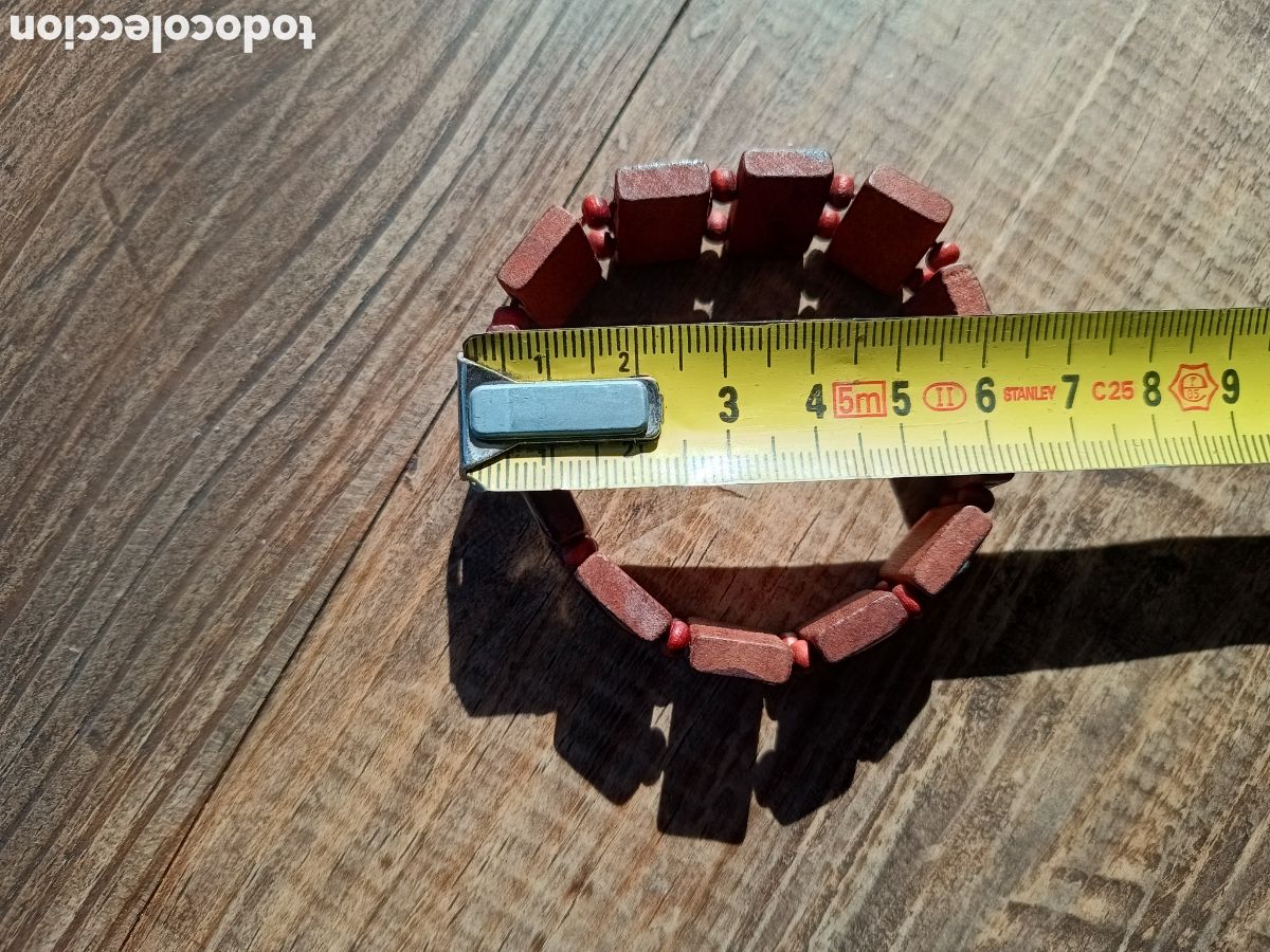 Antig&uuml;edades: PULSERA DE MADERA RELIGIOSA - Foto 4