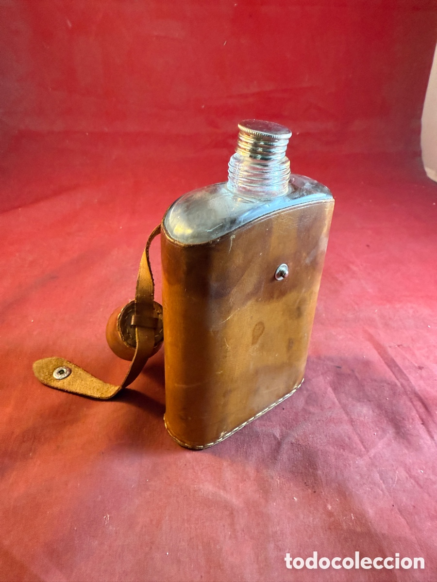 Antig&uuml;edades: Antigua petaca de cristal - Foto 2