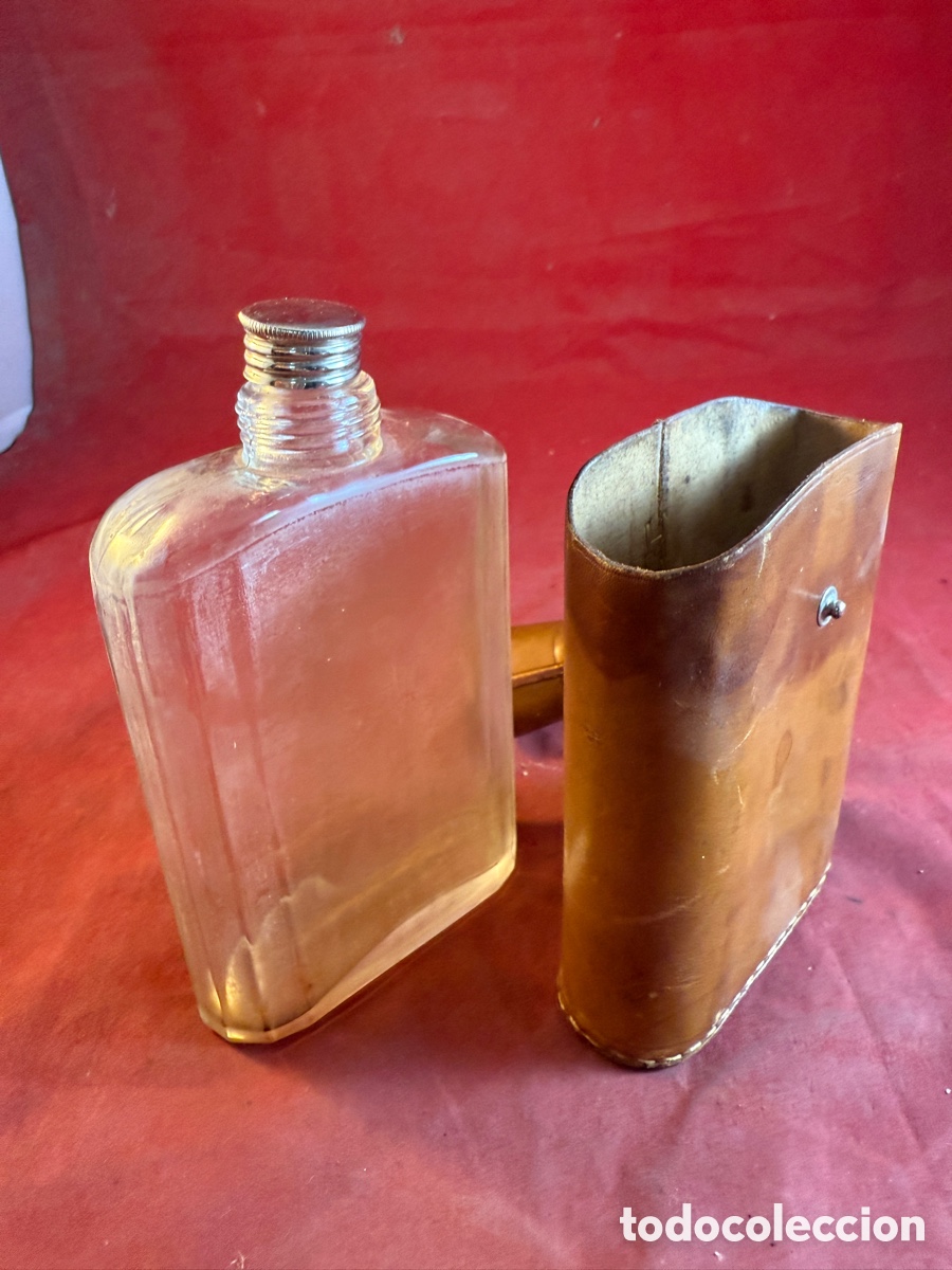 Antig&uuml;edades: Antigua petaca de cristal - Foto 3