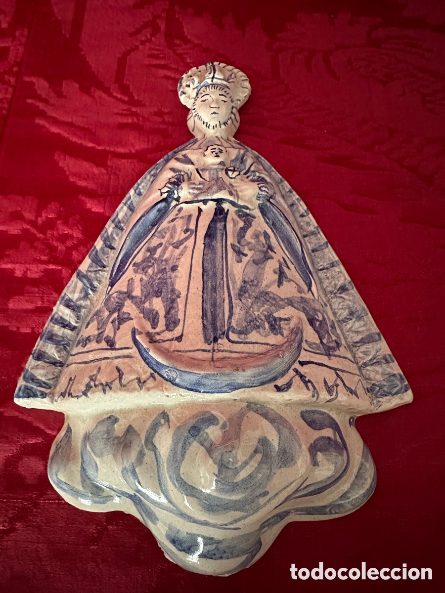 Antig&uuml;edades: Imagen de la Virgen en Ceramica - Foto 4