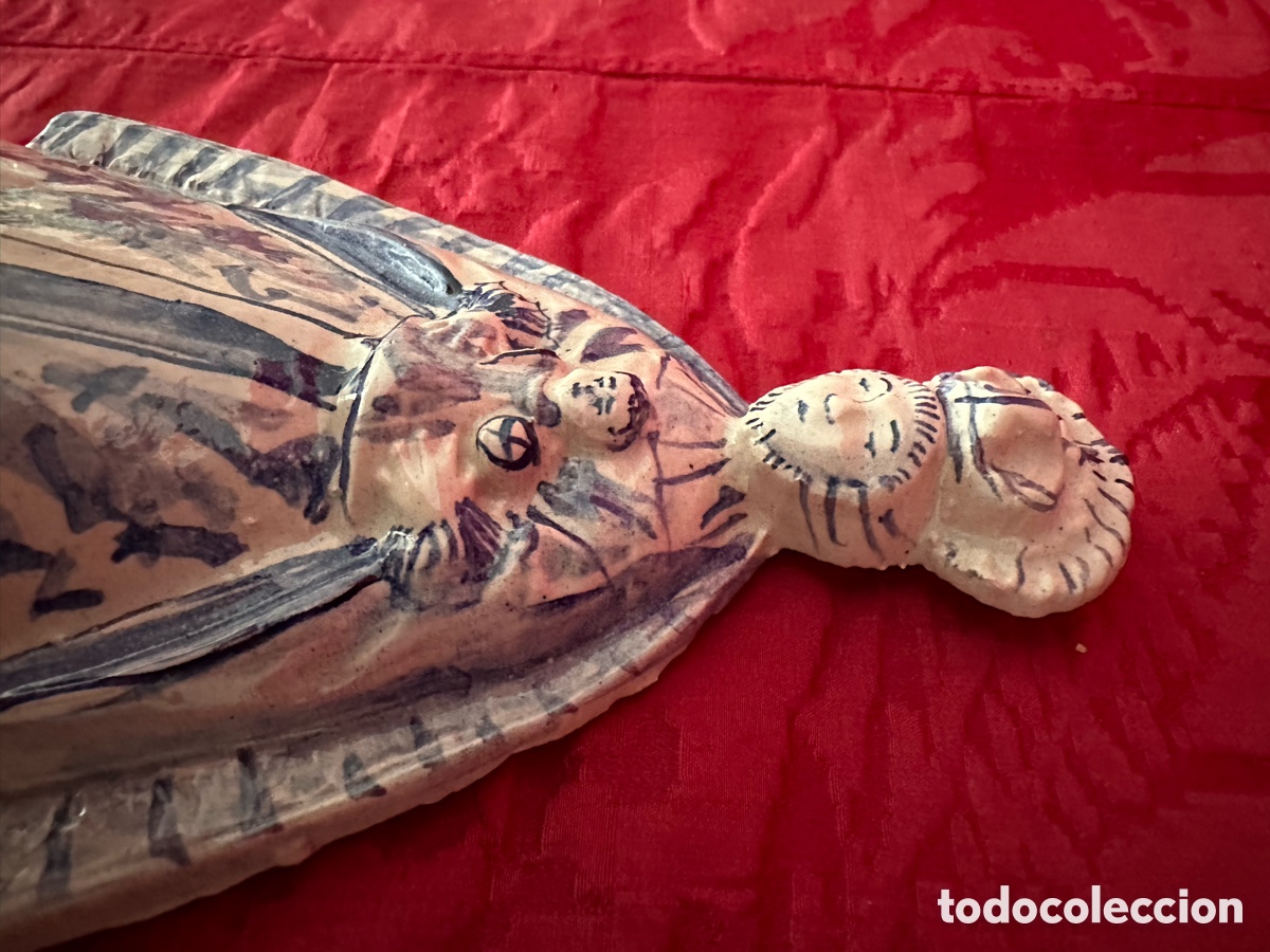 Antig&uuml;edades: Imagen de la Virgen en Ceramica - Foto 5
