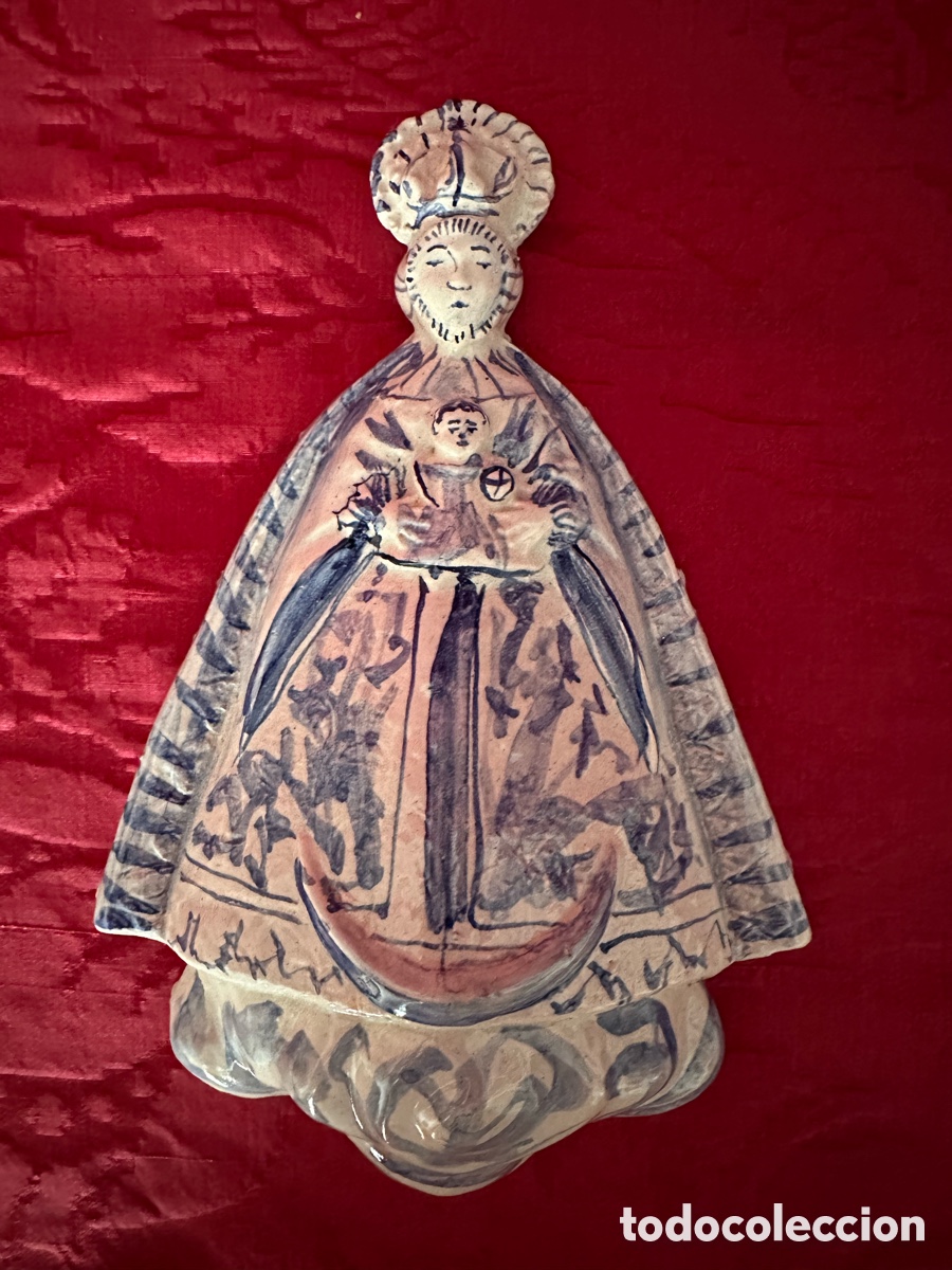 Antig&uuml;edades: Imagen de la Virgen en Ceramica - Foto 1