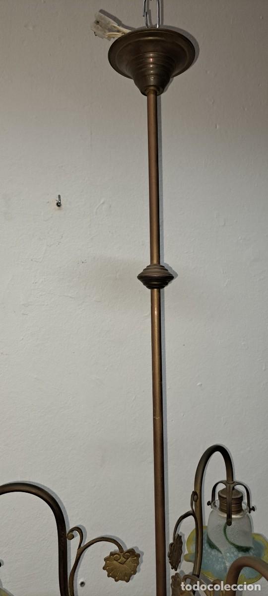 Antig&uuml;edades: L&Aacute;MPARA MODERNISTA EN BRONCE - Foto 6