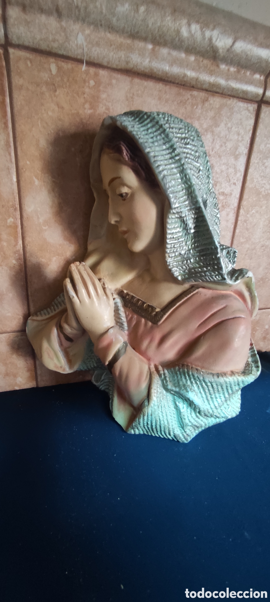 Antig&uuml;edades: Busto de la Virgen Mar&iacute;a policromado - Foto 2