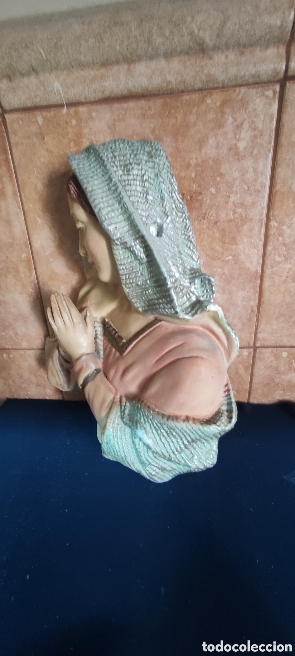 Antig&uuml;edades: Busto de la Virgen Mar&iacute;a policromado - Foto 3