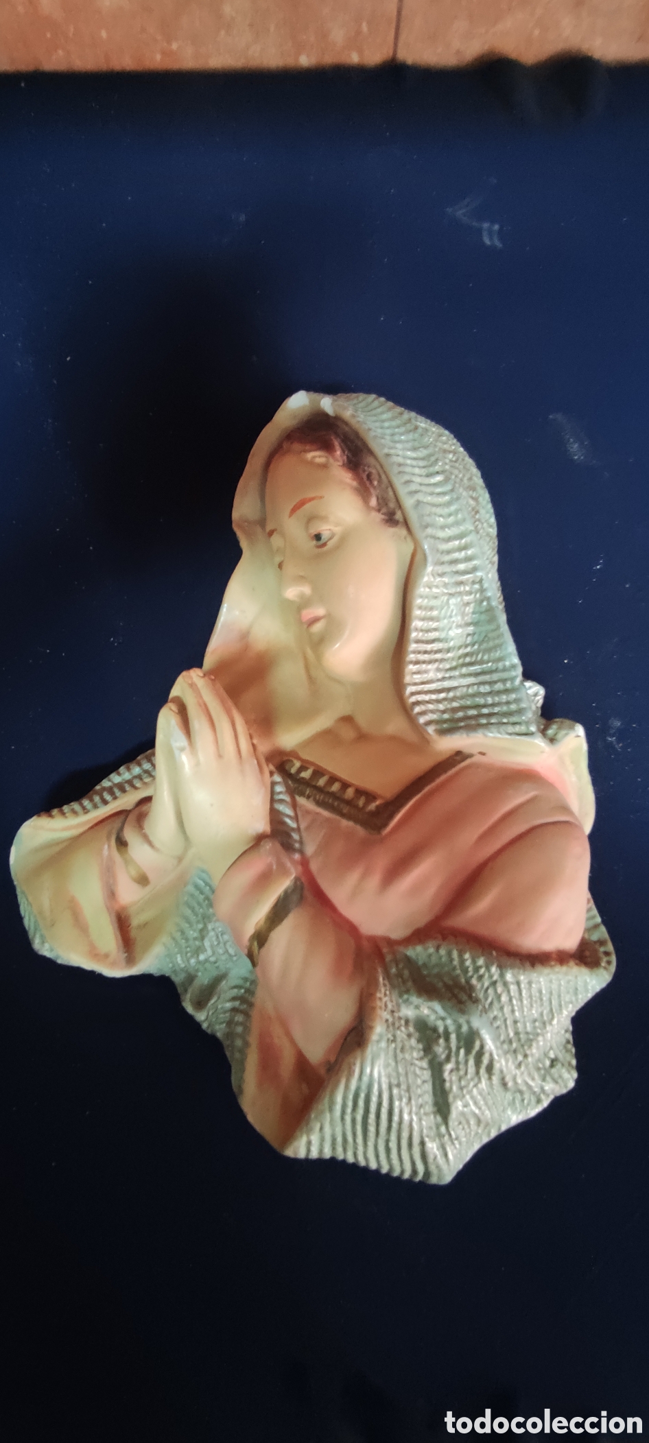 Antig&uuml;edades: Busto de la Virgen Mar&iacute;a policromado - Foto 4
