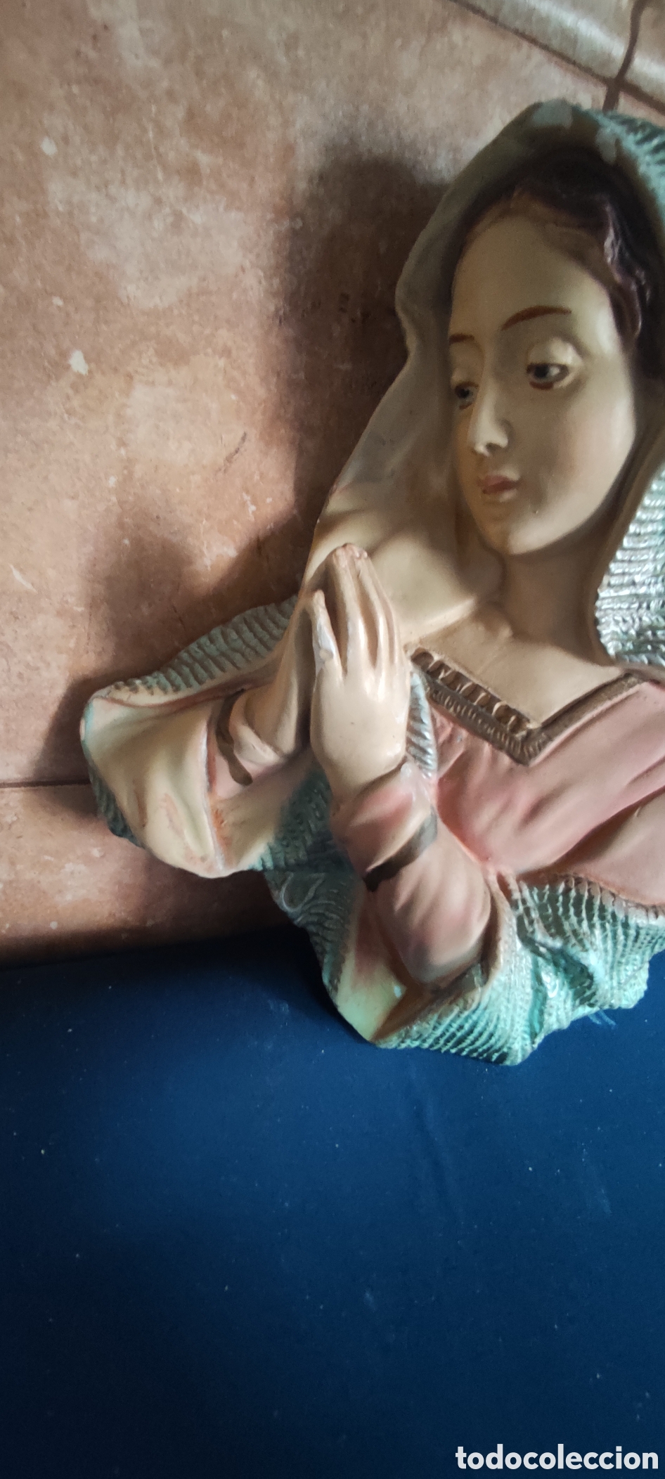 Antig&uuml;edades: Busto de la Virgen Mar&iacute;a policromado - Foto 6