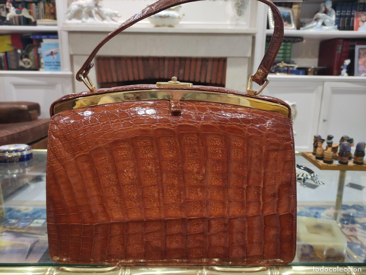 Antig&uuml;edades: Bolso vintage en piel - Foto 1