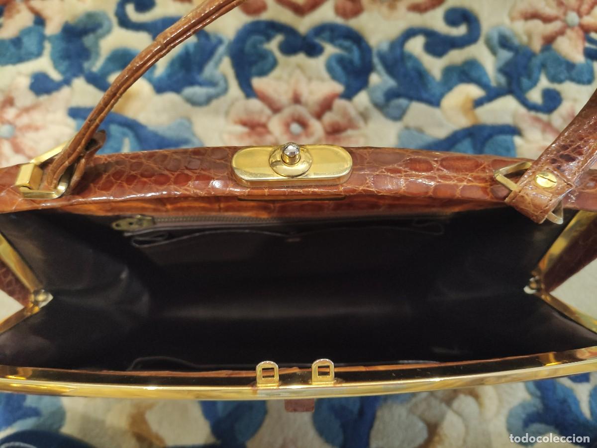 Antig&uuml;edades: Bolso vintage en piel - Foto 2