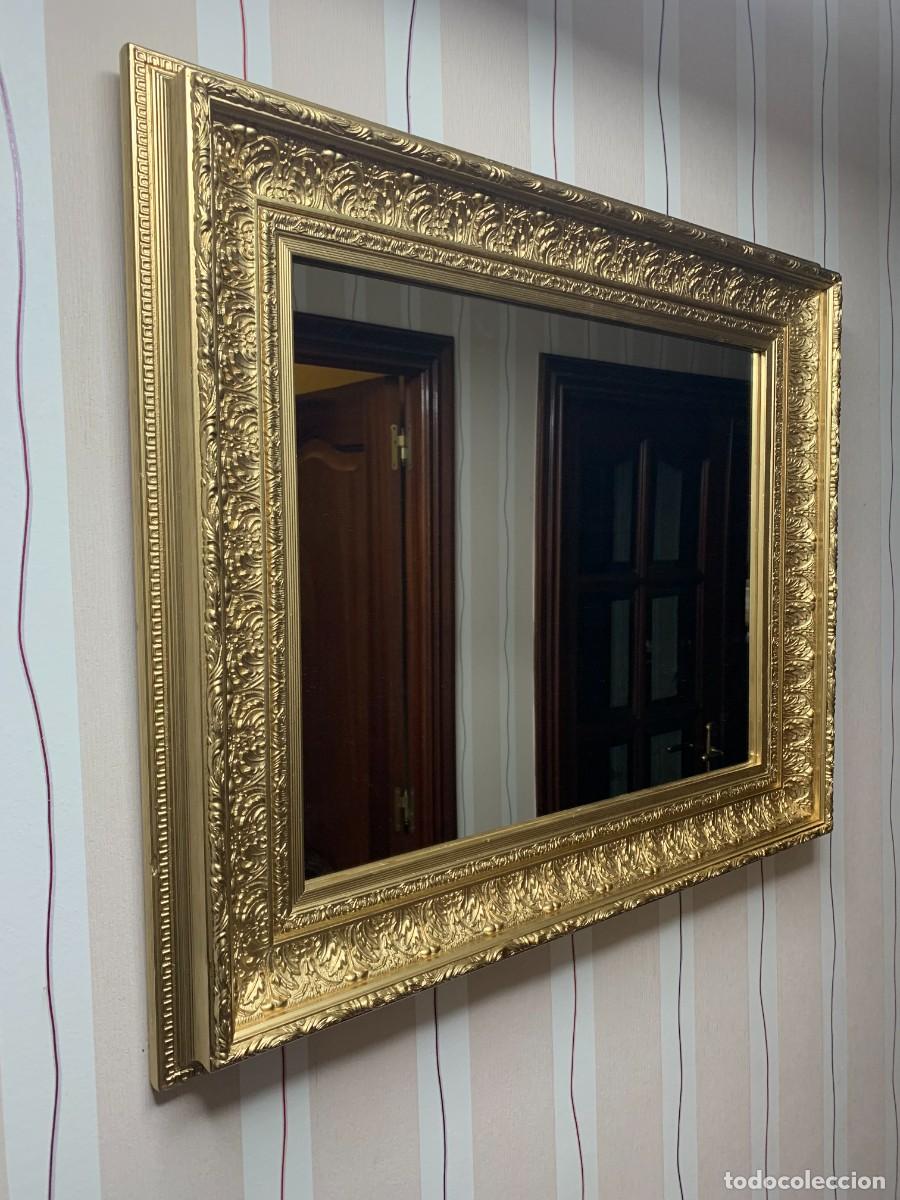 Antig&uuml;edades: ESPEJO PREMIUM EN MARCO DE MADERA MACIZA DE ESTILO BARROCO - Foto 2