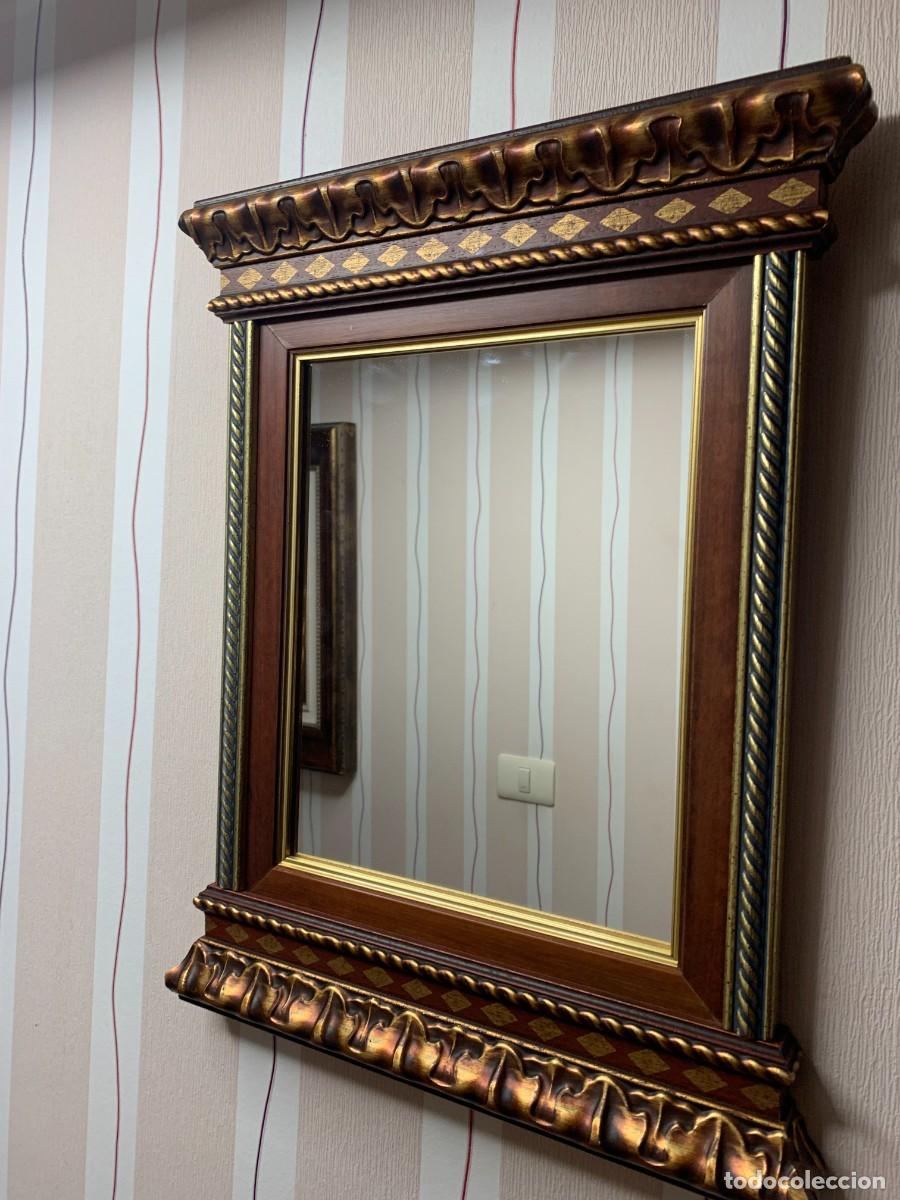 Antig&uuml;edades: ESPEJO; ESTILO TABERN&Aacute;CULO, ESPEJO PLATA PREMIUM, MARCO DE MADERA - Foto 2