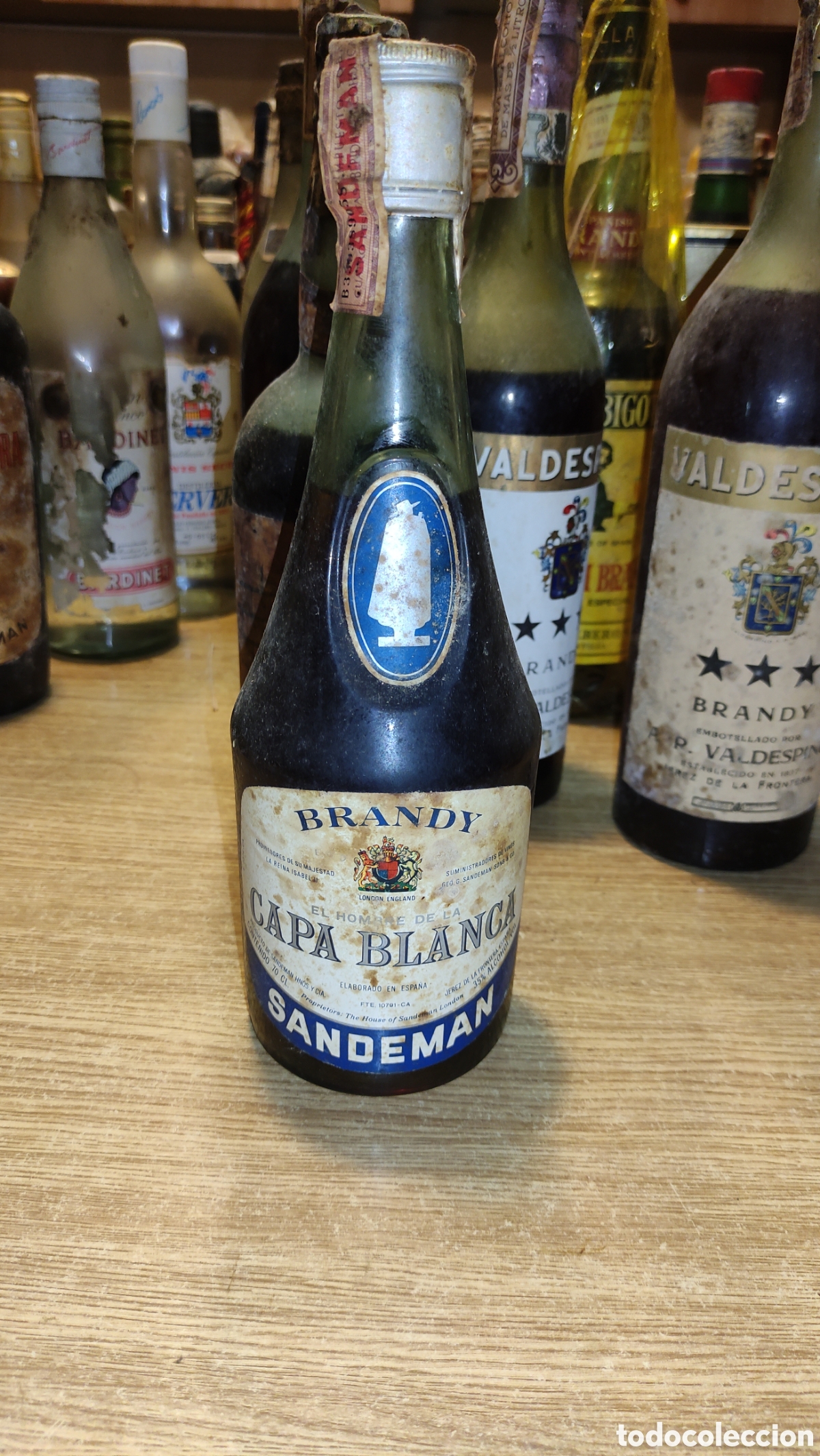 Antig&uuml;edades: Brandy capa blanca precinto 4pesetas - Foto 2