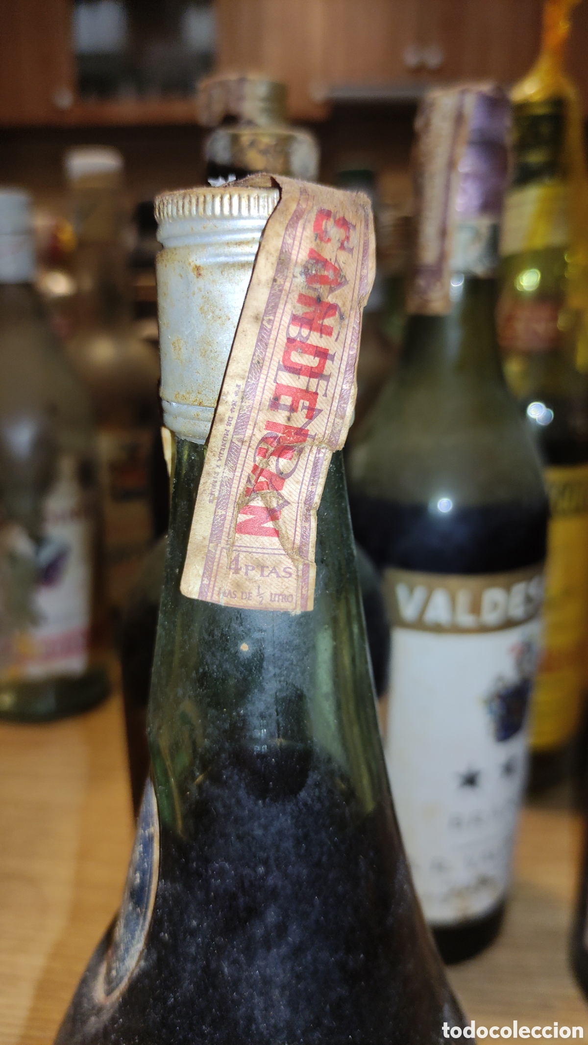 Antig&uuml;edades: Brandy capa blanca precinto 4pesetas - Foto 4