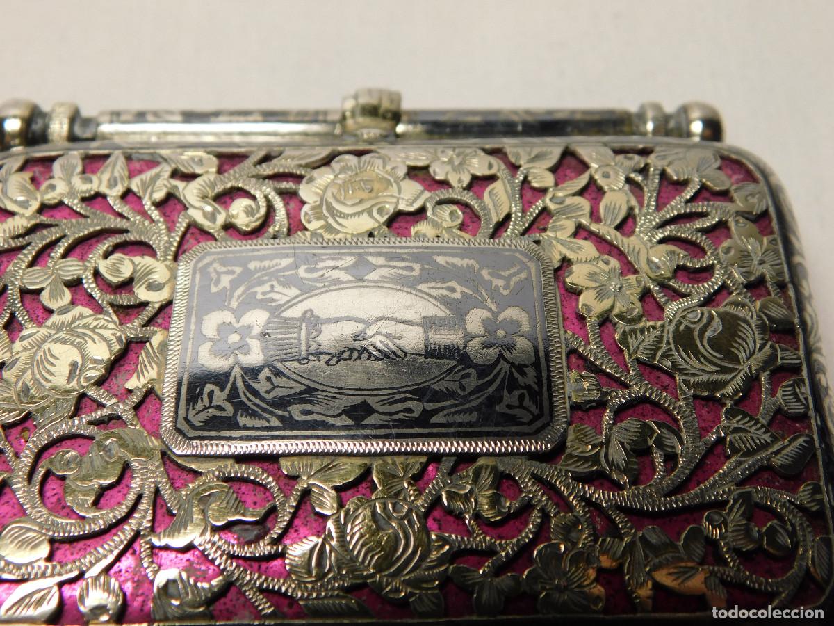 Antig&uuml;edades: Pitillera de dama plata nielada 1911 - Foto 4